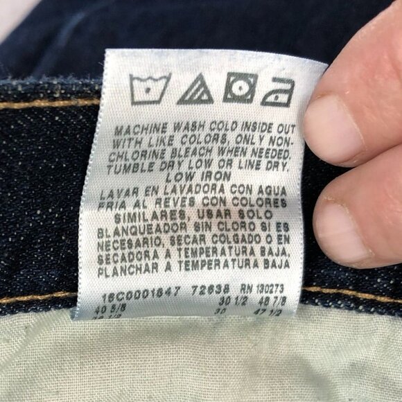 Wrangler Mens Jeans 38x30 Blue Dark Denim Straight Fit Relaxed Classic Casual - Picture 4 of 10